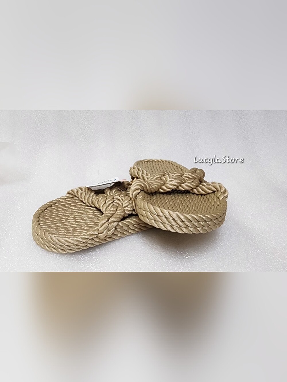 Nomadic State of Mind Sailor Knot Rope Sandals Camel Vegan Handmade Nicaragua 7. - Picture 12 of 17